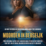 Moorden in Bergeijk van Arkiv by Unsolved met twee personen boven een kustlandschap bij zonsondergang.