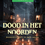 Dood in het Noorden van Arkiv by Unsolved met een donkere straat en kaarsen op de voorgrond. NIEUW!